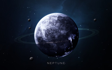 Wall Mural - neptune - high resolution 3d images presents planets of the solar system. this image elements furnis
