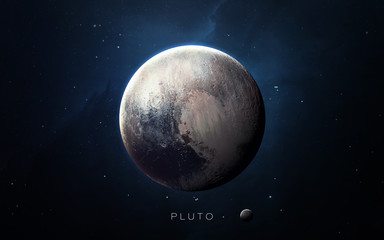 Wall Mural - pluto - high resolution 3d images presents planets of the solar system. this image elements furnishe