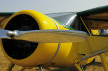 Yellow Airplane With Chrome Propeller