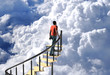 digitally rendered 3d illustration of a stairway to heaven