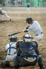 Wall Mural - 高校野球試合風景