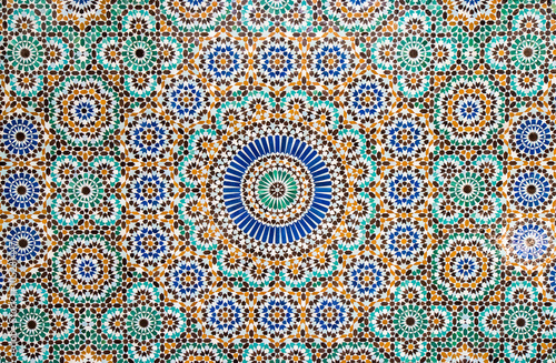 Naklejka na drzwi moroccan vintage tile background