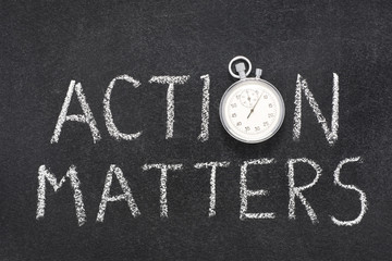 Sticker - action matters watch