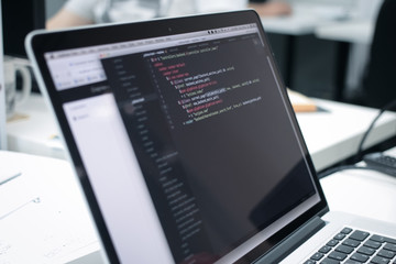 web developer's laptop