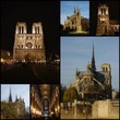 Notre Dame Cathedral, Paris, France - photo collage