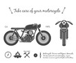 © metr1c - Vintage motorcycle infographic. Cafe racer theme.