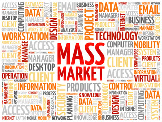 Wall Mural - Mass Market word cloud concept