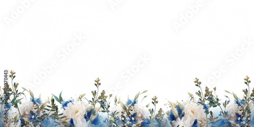 Plakat na zamówienie Bridal bouquet from white and pink flowers, butterfly
