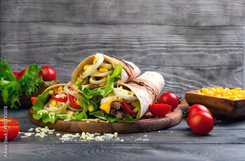 Fotomural Sandwiches Tortilla retorcida Tortilla