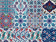 Handmade Turkish Blue Tiles on the wall in Istanbul City, Turkey