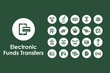 © palau83 - Set of electronic funds transfers simple icons