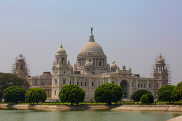 Wall Mural - Landmark building Victoria Memorial in Kolkata or Calcutta, Indi