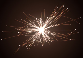 Wall Mural - astrophysics concept. scientific research. particles collision in hadron collider illustration.