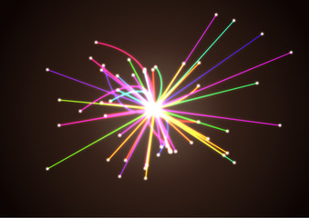 Wall Mural - astrophysics concept. scientific research. particles collision in hadron collider illustration.