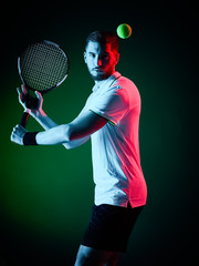 Wall Mural - tennis player man isolated