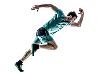 man runner jogger running isolated