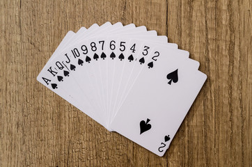 Set of playing cards poker casino