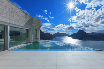 Wall Mural - Mansion with pool