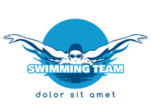 Swimming Team Vector Logo