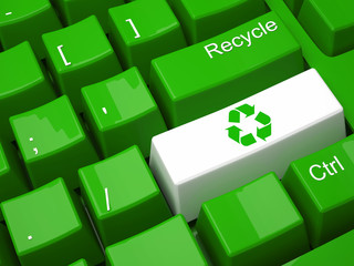 Green recycling keyboard