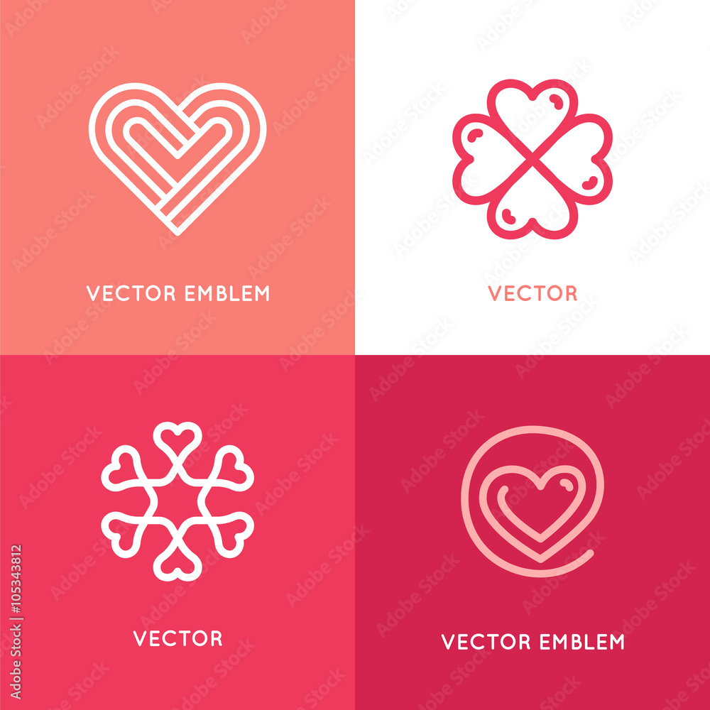 Vector set of logo design elements and templates Stock Vector | Adobe Stock