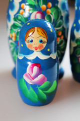 Wall Mural -  Popular russian souvenir -  wooden nesting dolls   matryoshkas.