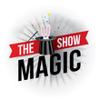 The magic show. Vector illustration