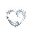 water splashing in heart form