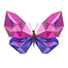 Wall Mural -  low poly butterfly