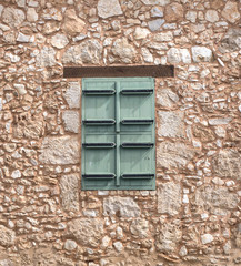 Wall Mural - Wooden window shutters