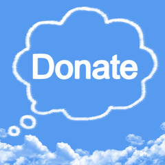 Canvas Print - Cloud shaped as Dream donate