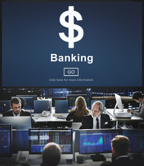 Poster - Banking Dollar Sign Financial Money Concept