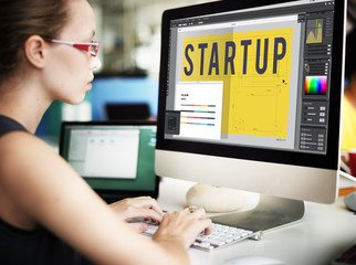 Wall Mural - startup creative design architecture technology concept