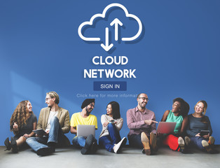 Canvas Print - Cloud Network Storage Data Information Technology Concept