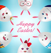 Happy Easter rabbit egg