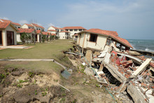 Erosion, Climate Change, Broken Building, Hoi An, Vietnam