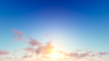 Wall Mural - cloudy blue sky abstract background, 3d illustration