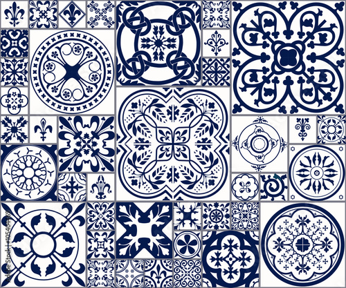 Naklejka dekoracyjna Moroccan tiles Seamless Pattern A