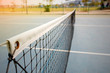 old tennis net on court