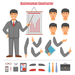 Wall Mural - Businessman constructor set