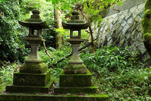 Stone Lantern In Temple