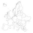 Europa in Weiß - Vektor (hoher Detailgrad)