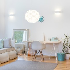 Decorative lighting in cosy interior