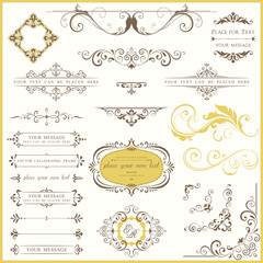 Wall Mural - ornate vintage design set