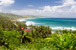 top view of tropical island Barbados, Caribbean