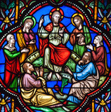Sermon on the Mount Stained Glass