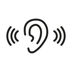 ear icon vector