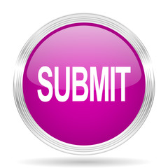 Poster - submit pink modern web design glossy circle icon