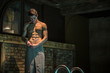 © theartofphoto - Young Bare Muscular Young Man at Swimming Pool