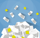 Fototapeta  - pile of office papers